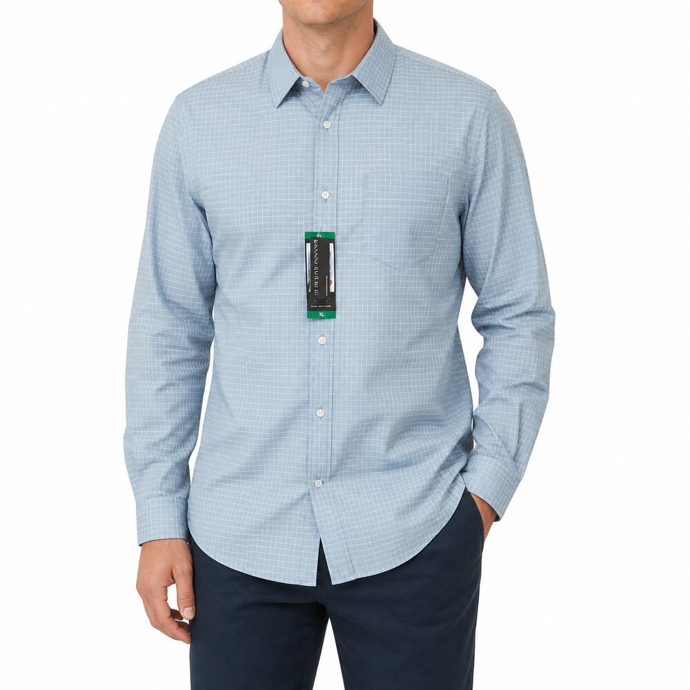 Banana Republic Shirt Mens XL Blue Non Iron Slim Fit Dress Long Sleeve NEW *flaw